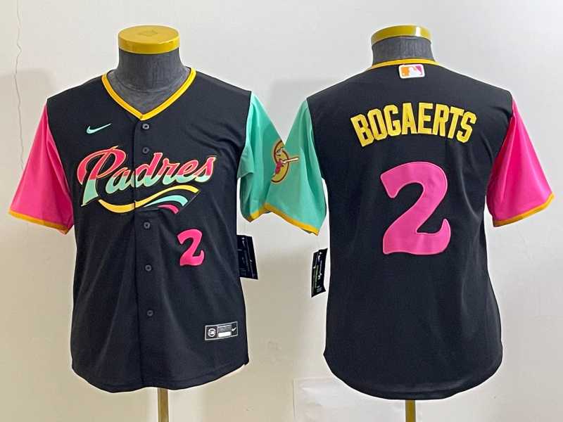 Youth San Diego Padres #2 Xander Bogaerts Number Black NEW 2023 City Connect Cool Base Stitched Jersey,We sell and wholesale Youth San Diego Padres #2 Xander Bogaerts Number Black NEW 2023 City Connect Cool Base Stitched Jersey on line form chian!